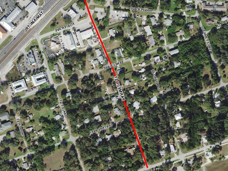 Charlotte Harbor CRA - Parmely Street road widening and sidewalk Project Image